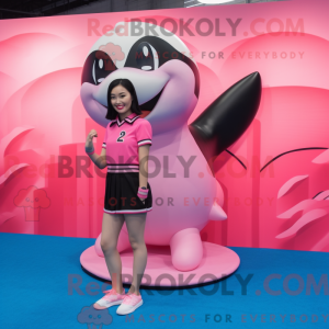 Pink Killer Whale maskot...