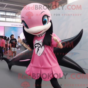 Pink Killer Whale mascot...