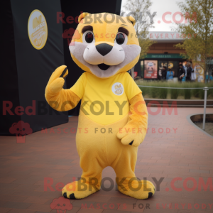 Gele Otter-mascottekostuum...