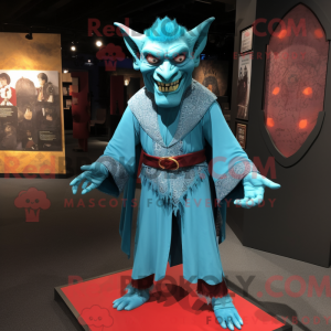 Turquoise Vampire mascot...