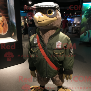 Olive Hawk mascot costume...