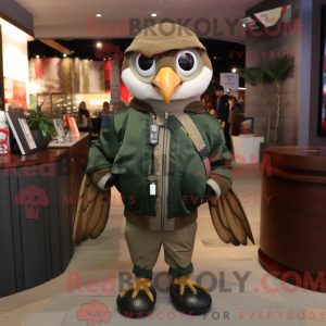 Olive Hawk maskot kostume...