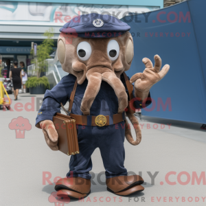 Navy Kraken mascot costume...
