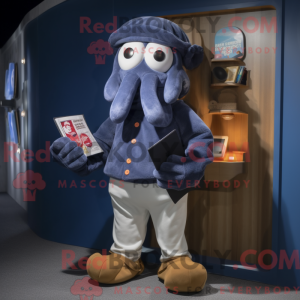 Navy Kraken mascot costume...