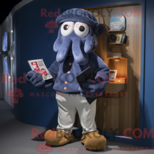 Navy Kraken maskot kostume...