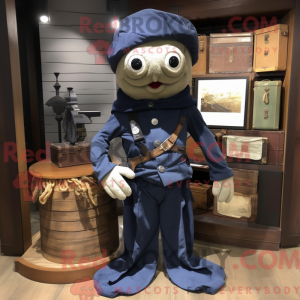 Navy Kraken mascot costume...