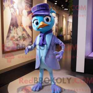 Lavendel Blue Jay maskot...