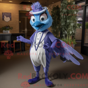 Lavendel Blue Jay maskot...