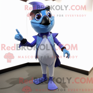 Lavendel Blue Jay maskot...
