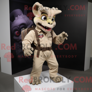 Beige Gargoyle mascot...