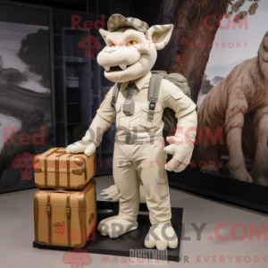 Beige Gargoyle mascot...
