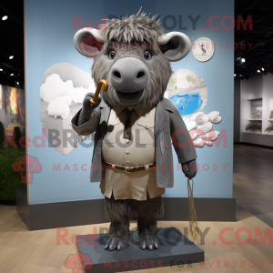 Gray Buffalo mascot costume...