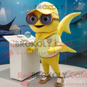 Yellow Swordfish mascot...
