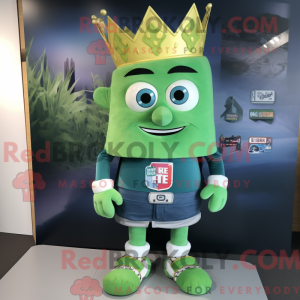 Green King mascot costume...