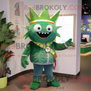 Green King maskot kostume...