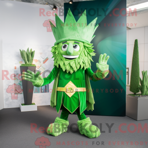 Green King maskot kostume...