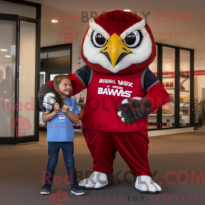 Red Hawk mascot costume...