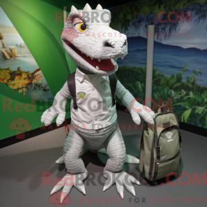 Sølv krokodille maskot...