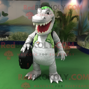 Sølv krokodille maskot...