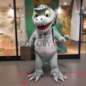 Sølv krokodille maskot...