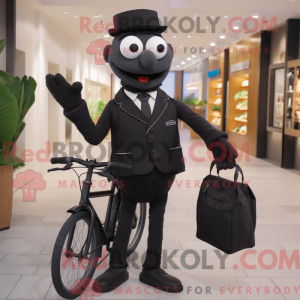 Black Unicyclist mascot...
