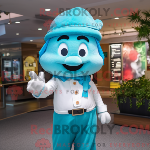 Cyan Pho mascot costume...