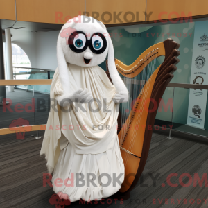 White Celtic Harp mascot...