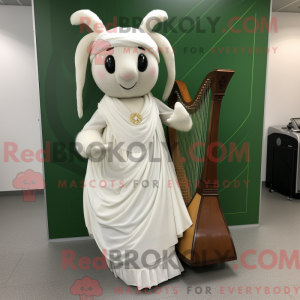 Hvid Celtic Harpe maskot...