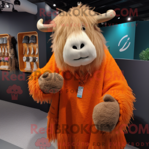 Orange Yak Maskottchen...