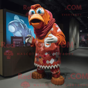 Maroon Clown Fish mascot...