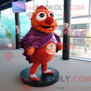 Maroon Clown Fish mascot...
