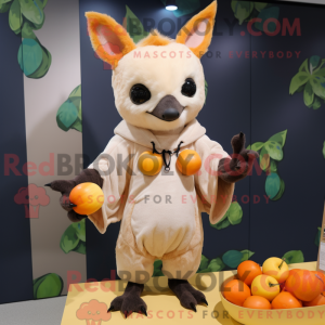 Cream Fruit Bat mascot...