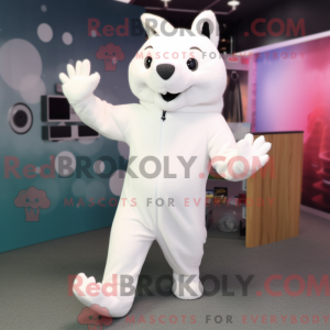 White Ermine mascot costume...