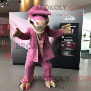 Pink Komodo Dragon mascot...