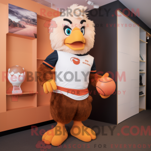 Peach Eagle mascot costume...