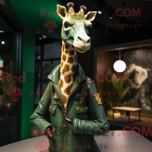 Máscara de girafa verde...