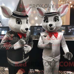 Silver Deer mascot costume...
