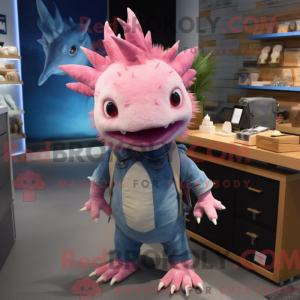 Pink Axolotls mascot...