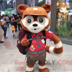 Tan Red Panda mascot...