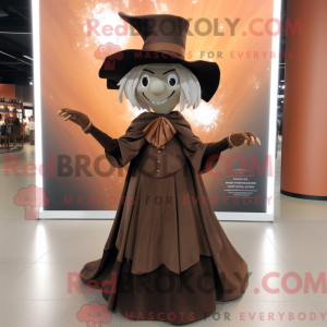 Brown Witch mascot costume...