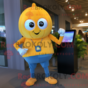 Yellow Pumpkin mascot...