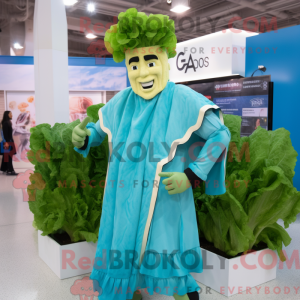 Cyan Caesar Salat maskot...