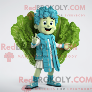 Cyan Caesar Salat maskot...
