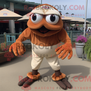 Brown Crab mascot costume...