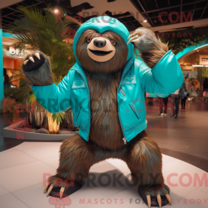 Turkis Giant Sloth maskot...