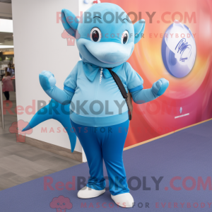 Sky Blue Dolphin máscara de...