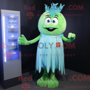 Cyan Celery Maskottchen...