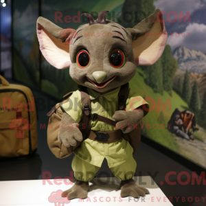 Oliven Bat maskot kostume...