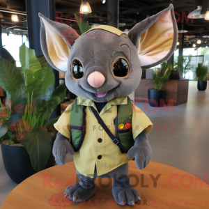 Olive Bat mascot costume...
