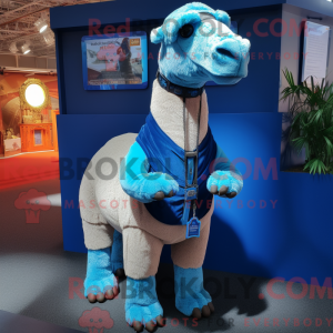 Blue Camel mascot costume...